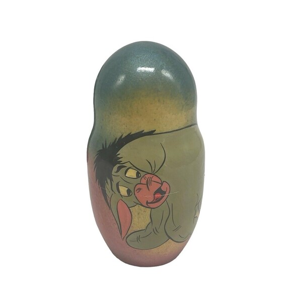 VTG WOODEN DISNEY WINNIE THE POOH TIGGER HAND PAINTED NESTING DOLLS 5 pc RARE - Picture 12 of 16